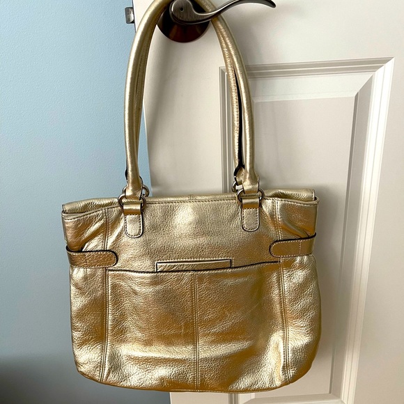 B Makowsky gold tone purse - Picture 3 of 8